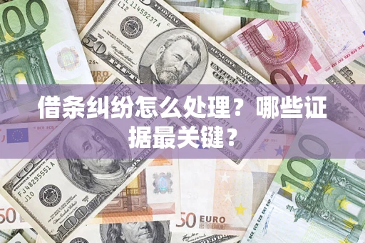 武汉借条纠纷怎么处理？哪些证据最关键？