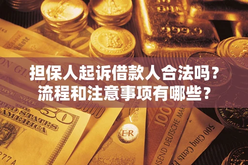 武汉担保人起诉借款人合法吗？流程和注意事项有哪些？