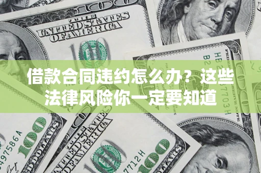 武汉借款合同违约怎么办？这些法律风险你一定要知道
