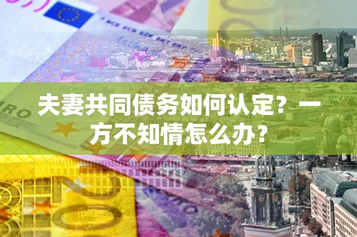 武汉夫妻共同债务如何认定？一方不知情怎么办？