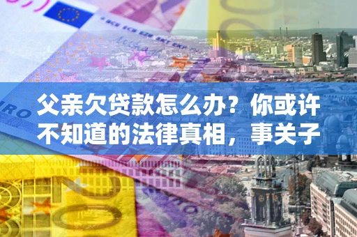 武汉父亲欠贷款怎么办？你或许不知道的法律真相，事关子女未来