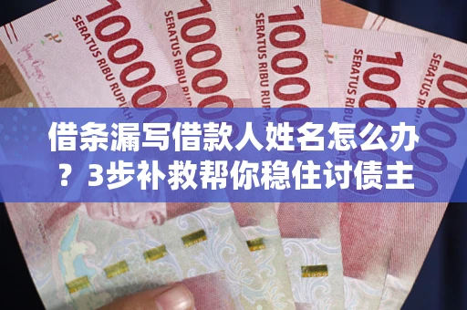 武汉借条漏写借款人姓名怎么办？3步补救帮你稳住讨债主动权