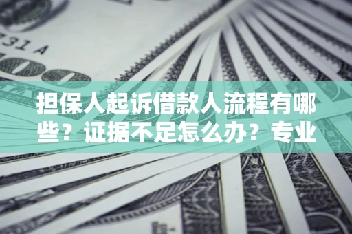 武汉担保人起诉借款人流程有哪些？证据不足怎么办？专业律师解答