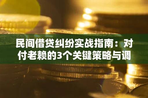 武汉民间借贷纠纷实战指南：对付老赖的3个关键策略与调解盲区解析