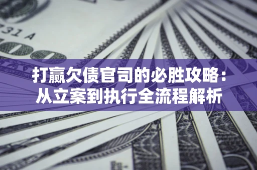 武汉打赢欠债官司的必胜攻略：从立案到执行全流程解析