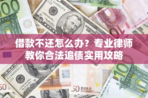 武汉借款不还怎么办？专业律师教你合法追债实用攻略